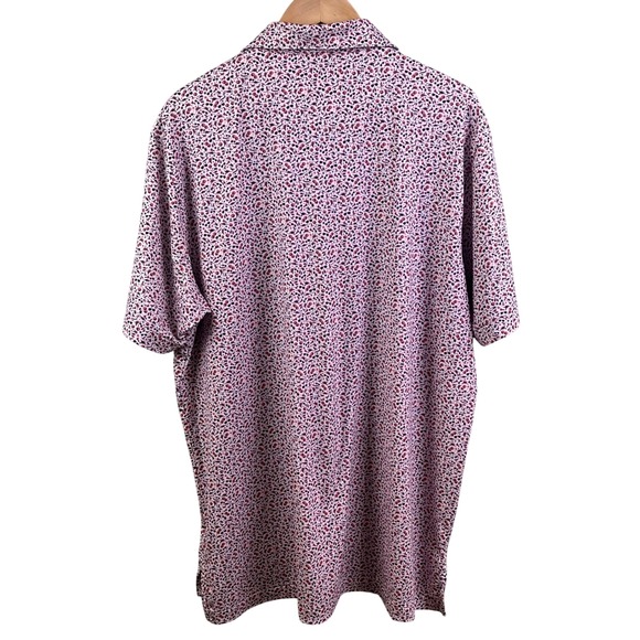 Peter Millar Summer Comfort Red Blue Golf Aviation Performance Polo Shirt Large - Picture 4 of 8